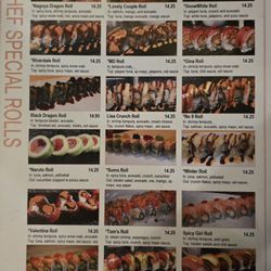 Nagoya Asian Bistro - Menu