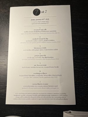 Menu photo 5 7 Adams San Francisco, CA Menu photo 5 7 Adams San Francisco, CA
