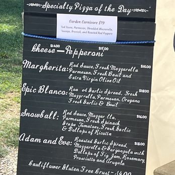 Black Birch Vineyard - Delish 10" pizzas made on-site as an alternative to the build-your-own cheese board, or if you didn't bring a full picnic. - Wineries Near Me - Hatfield, Massachusetts Black Birch Vineyard - Delish 10" pizzas made on-site as an alternative to the build-your-own cheese board, or if you didn't bring a full picnic. - Wineries Near Me - Hatfield, Massachusetts