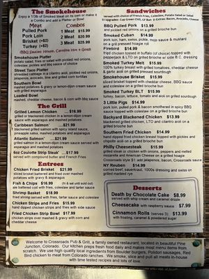 Menu photo 1 Crossroads Pub & Grill Pine, CO