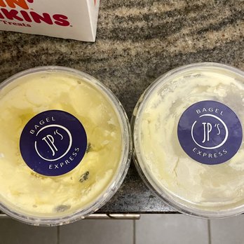 JP's Bagel Express - Butter and Cream Cheese spread - Bagels Near Me - Hoboken, New Jersey