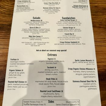 Rustic Root - Menu - New American Near Me - Woodbury, New York