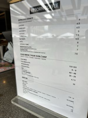 Menu photo 1 Reborn Coffee Irvine, CA Menu photo 1 Reborn Coffee Irvine, CA