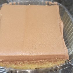 Home-made Yellow Cake with Chocolate Buttercream Icing