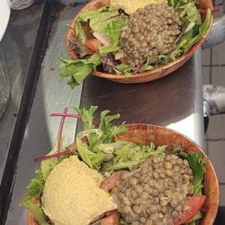 Mixed green salad with Buticha and the Azifa