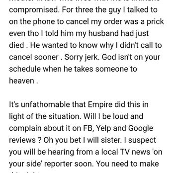 Empire Today - Complaint email sent to Empire - Carpet Installation Near Me Empire Today - Complaint email sent to Empire - Carpet Installation Near Me