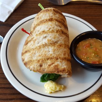 Corner Bakery Cafe - Avocado spinach and egg power flatbread with salsa on the side... Delicious! - Breakfast & Brunch Near Me - Tukwila, Washington
