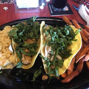 Rob’s Rum Kitchen - Tacos crunchy mahi mahi and fried oyster . The Mac and cheese with the sweet potato fries great also - Caribbean Near Me - Waveland, Mississippi