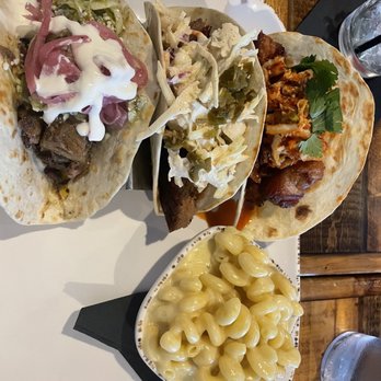 Old City Barbeque - Taco sampler and Mac and cheese and drinks were amazing! The crush and Manhattan were on point! - Barbeque Near Me - Williamsburg, Virginia Old City Barbeque - Taco sampler and Mac and cheese and drinks were amazing! The crush and Manhattan were on point! - Barbeque Near Me - Williamsburg, Virginia