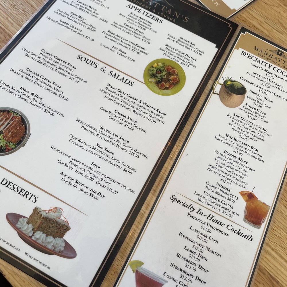 Manhattan Restaurant & Lounge - the menu - American Near Me - Anchorage, Alaska Manhattan Restaurant & Lounge - the menu - American Near Me - Anchorage, Alaska