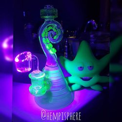 Hempisphere Gifts & Novelties - Funky UV Reactive Tentacle Tube from Puff Glass