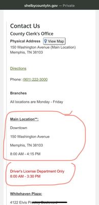 SHELBY COUNTY CLERK’S OFFICE - Updated February 2026 - 150 Washington