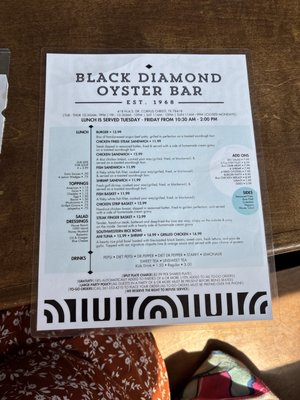 Menu photo 3 Black Diamond Oyster Bar Corpus Christi, TX Menu photo 3 Black Diamond Oyster Bar Corpus Christi, TX