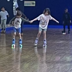 Red Bird Skateland - My Kiddos Skating Together