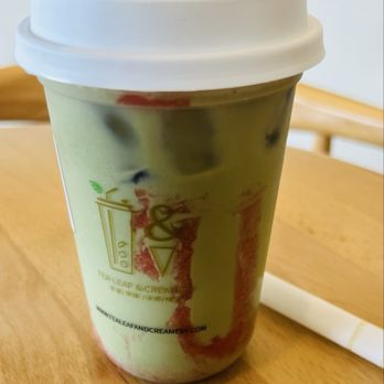 Tea Leaf & Creamery - Strawberry matcha at 30% sweetness - Bubble Tea Near Me - Doraville, Georgia Tea Leaf & Creamery - Strawberry matcha at 30% sweetness - Bubble Tea Near Me - Doraville, Georgia