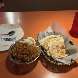 Lamb Biryani and Chicken Naan Lamb Biryani and Chicken Naan