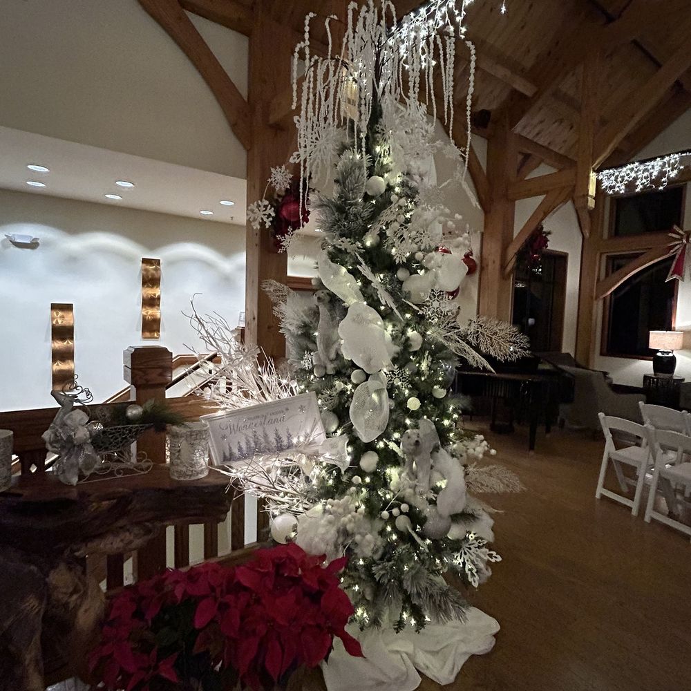 Stonewall Resort - Lobby decorations December 2023. Also note the cool table to the left in the photo. - Hotels Near Me - Roanoke, West Virginia