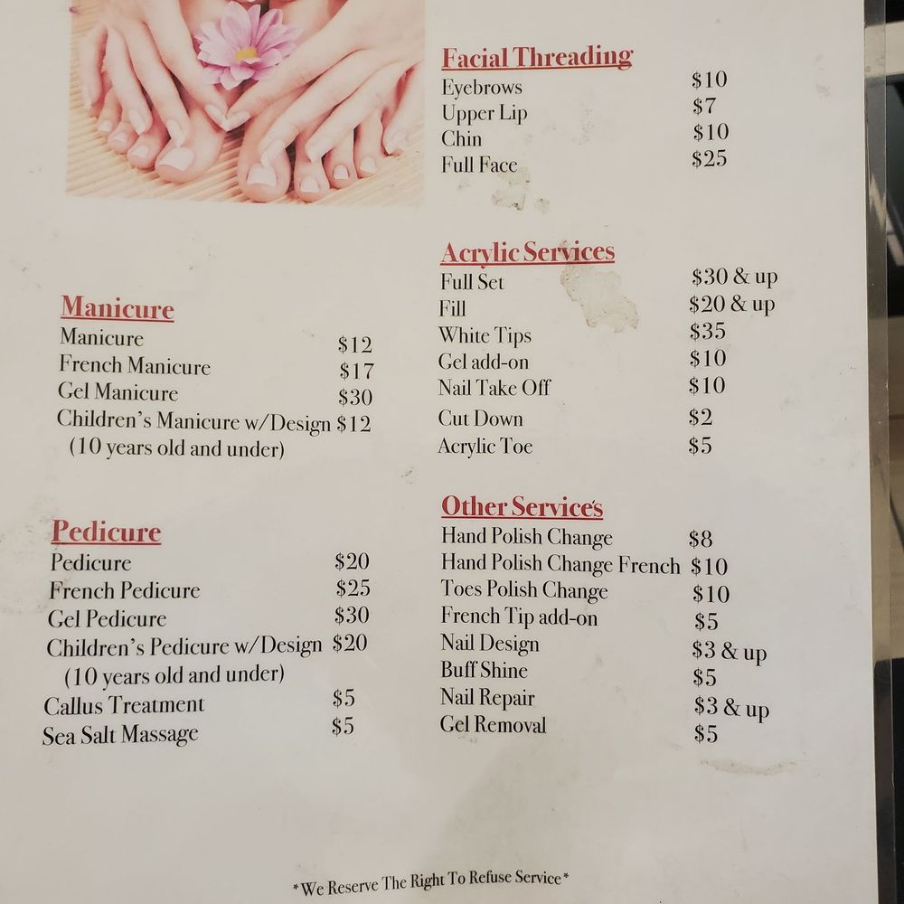 Lena Nails - These are the prices - Nail Salons Near Me - Los Angeles, California