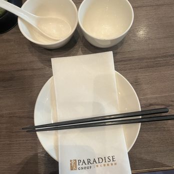 Paradise Dynasty - Table setting - Singaporean Near Me - Costa Mesa, California