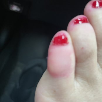 Queen Foot Spa Nails - Red polish smeared all over my skin. - Nail Salons Near Me - Apex, North Carolina Queen Foot Spa Nails - Red polish smeared all over my skin. - Nail Salons Near Me - Apex, North Carolina