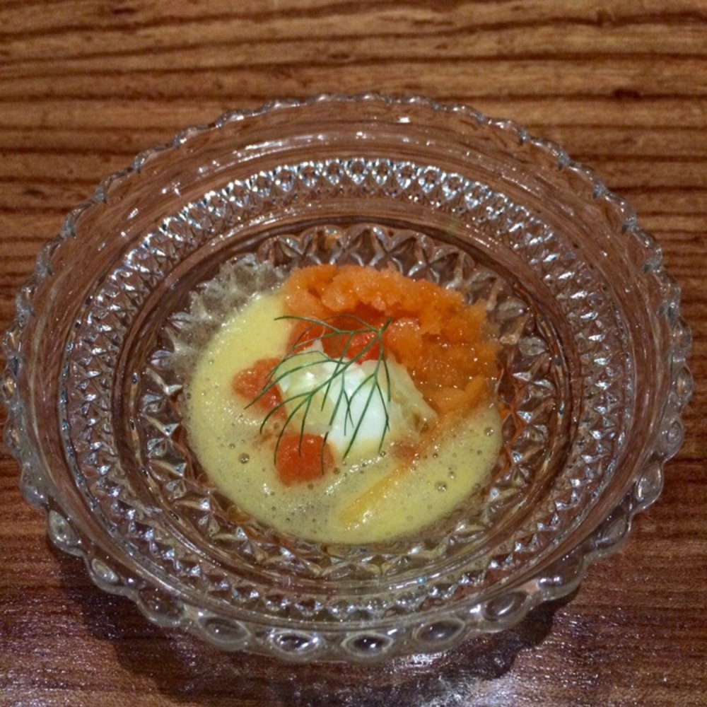Lazy Bear - Loose interpretation of cheese cake with carrot boba. - New American Near Me - San Francisco, California Lazy Bear - Loose interpretation of cheese cake with carrot boba. - New American Near Me - San Francisco, California