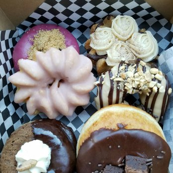 Glam Doll Donuts - Top Left: Night Moves//Blackberry and Hennessy - Donuts Near Me - Minneapolis, Minnesota