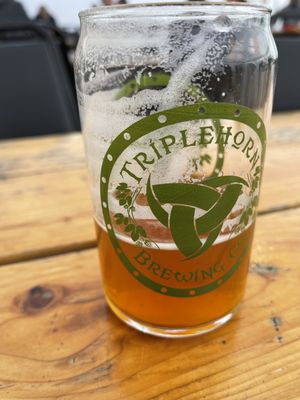 Photo of Triplehorn Brewing - Woodinville, WA, US. a pint of beer on a table