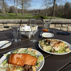 Tullymore Golf Resort - Grilled salmon Caesar and Grilled chicken Caesar salads