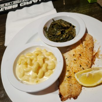 Pirate's Cove - red snapper Mac n cheese collards - American Near Me - New Bern, North Carolina Pirate's Cove - red snapper Mac n cheese collards - American Near Me - New Bern, North Carolina