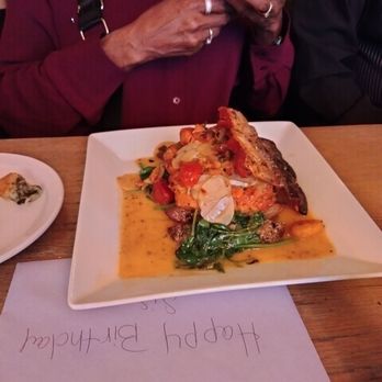 Mi Amor Restaurant - Salmon dish. A new item they would add to the summer menu soon. - Empanadas Near Me - Evergreen Park, Illinois