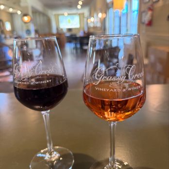 Grassy Creek Vineyard & Winery - Sparkling Barbera Rose and Cabarnet Franc - Wineries Near Me - State Road, North Carolina Grassy Creek Vineyard & Winery - Sparkling Barbera Rose and Cabarnet Franc - Wineries Near Me - State Road, North Carolina