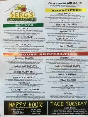 Menu photo 8 Serg’s Mexican Kitchen Honolulu, HI