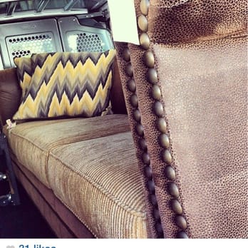 Just Like the Model - My leather sofa and two pillows I picked up here at Just Like the Model! - Furniture Stores Near Me - Costa Mesa, California