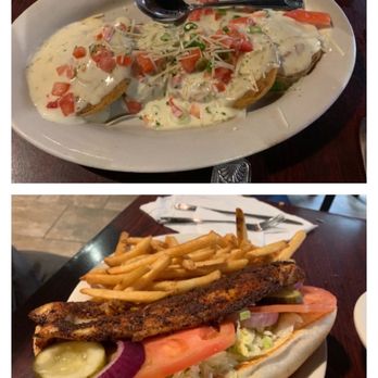 Wolf Bay Restaurant - Foley - Fried green tomatoes and blackened whitefish po boy. - Seafood Near Me - Foley, Alabama Wolf Bay Restaurant - Foley - Fried green tomatoes and blackened whitefish po boy. - Seafood Near Me - Foley, Alabama