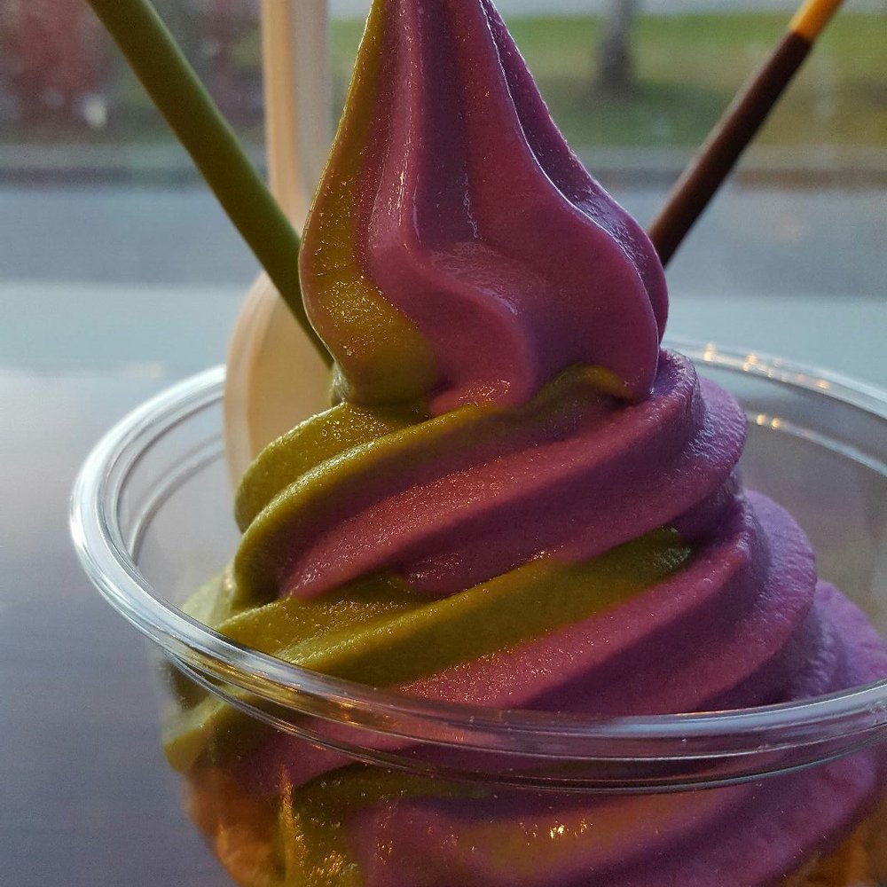 Fat Ninja Bite - Ube and Macha soft serve - Japanese Near Me - Toronto, Ontario Fat Ninja Bite - Ube and Macha soft serve - Japanese Near Me - Toronto, Ontario