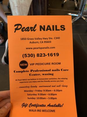 Pearl Nails 1850 Grass Valley Hwy Ste C340 Auburn Ca Manicurists Mapquest