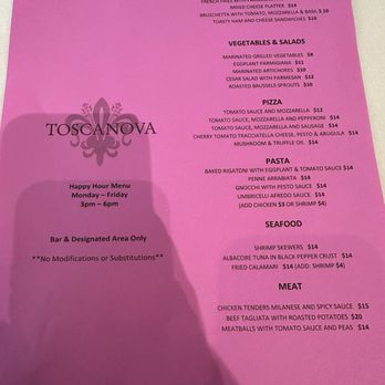 Toscanova - Happy hour menu - Italian Near Me - Los Angeles, California