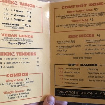 Boss ChickNBeer - Inside menu - Chicken Wings Near Me - Berea, Ohio Boss ChickNBeer - Inside menu - Chicken Wings Near Me - Berea, Ohio