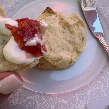 Sotherton Tea Room - Scone with clotted cream and jam - Tea Rooms Near Me - Lincoln, California
