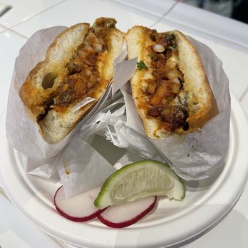 Tacomasa - Adobada (pork) torta - delicious. - Tacos Near Me - El Segundo, California Tacomasa - Adobada (pork) torta - delicious. - Tacos Near Me - El Segundo, California