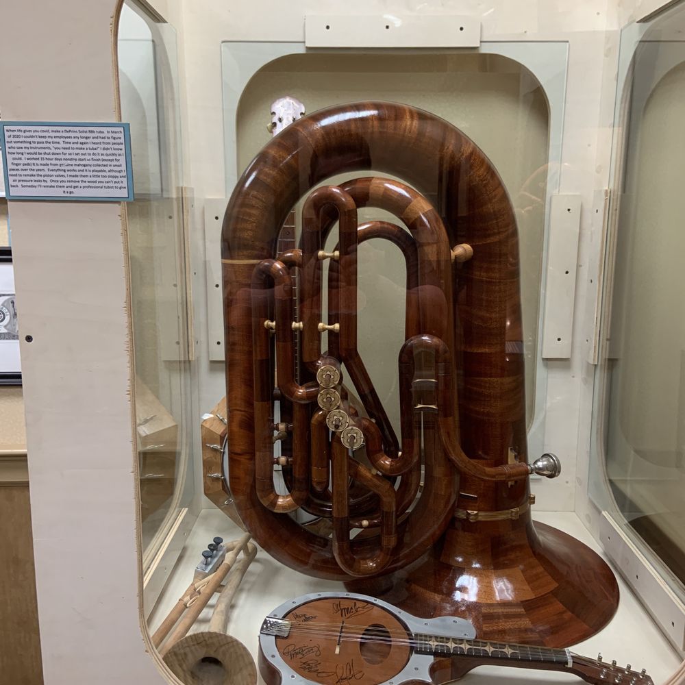 Wooden Alchemy - Tuba made out of Mahogany - Art Galleries Near Me - Camden, Maine Wooden Alchemy - Tuba made out of Mahogany - Art Galleries Near Me - Camden, Maine