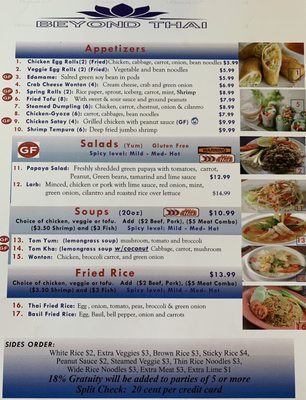 Menu photo 4 Beyond Thai Cafe Denver, CO