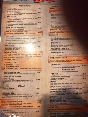 Menu photo 8 O'Toole's Irish Pub Brandon, FL