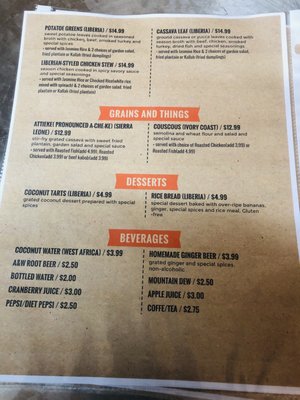 Menu photo 4 Under African Skies Stoughton, MA