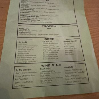 Heads And Tails Barbecue - Drink menu - Barbeque Near Me - Berkeley, California