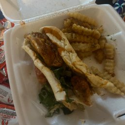Chicken Philly w Fries Chicken Philly w Fries