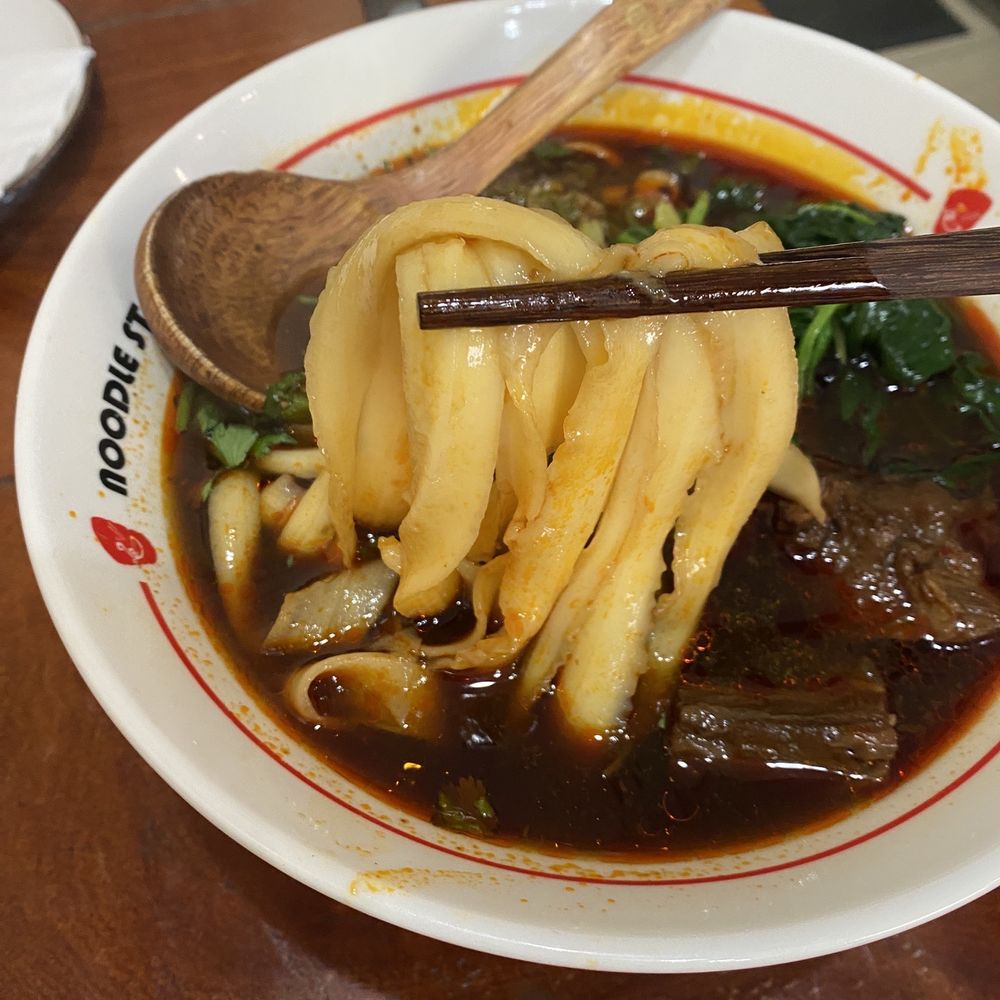 Noodle St - Spicy beef noodle soup with Knife Cut Noodle - Noodles Near Me - Fullerton, California Noodle St - Spicy beef noodle soup with Knife Cut Noodle - Noodles Near Me - Fullerton, California