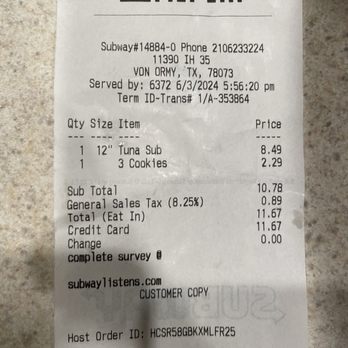Subway - Fast Food Near Me - Von Ormy, Texas