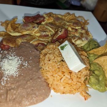 Taqueria Coatzingo - Breakfast: eggs & salchicha, rice & beans, guac & chips $12.45 - Mexican Near Me - Jackson Heights, New York Taqueria Coatzingo - Breakfast: eggs & salchicha, rice & beans, guac & chips $12.45 - Mexican Near Me - Jackson Heights, New York