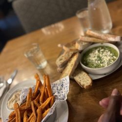 Earls Kitchen + Bar - Yam fries and spinach dip